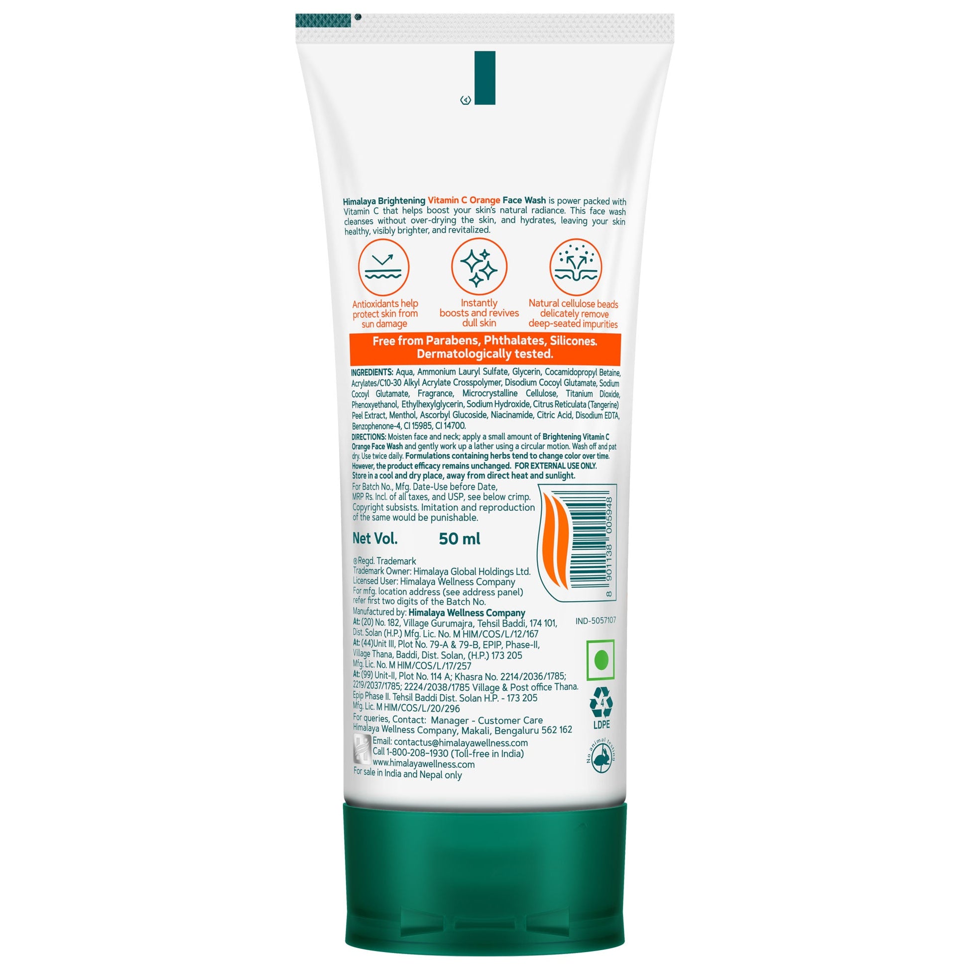 Himalaya Brightening Vitamin C Orange Face Wash 100ml