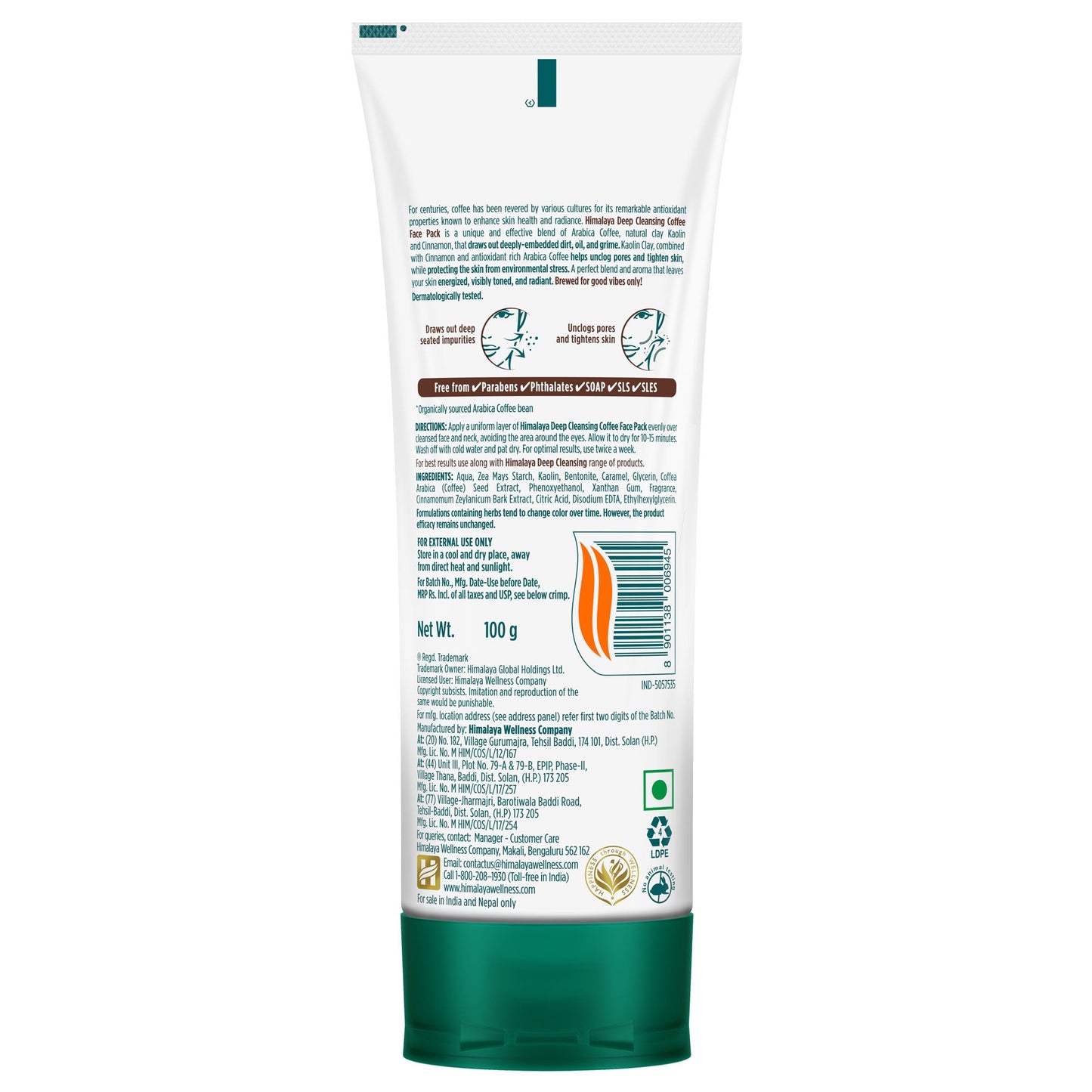 Deep Cleansing Coffee Face Pack 100g