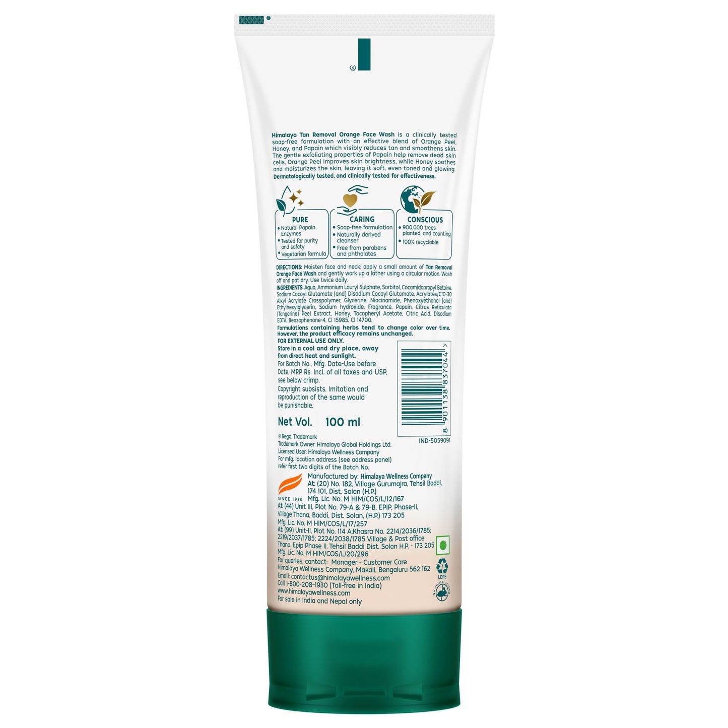 Tan Removal Orange Face Wash 100ml