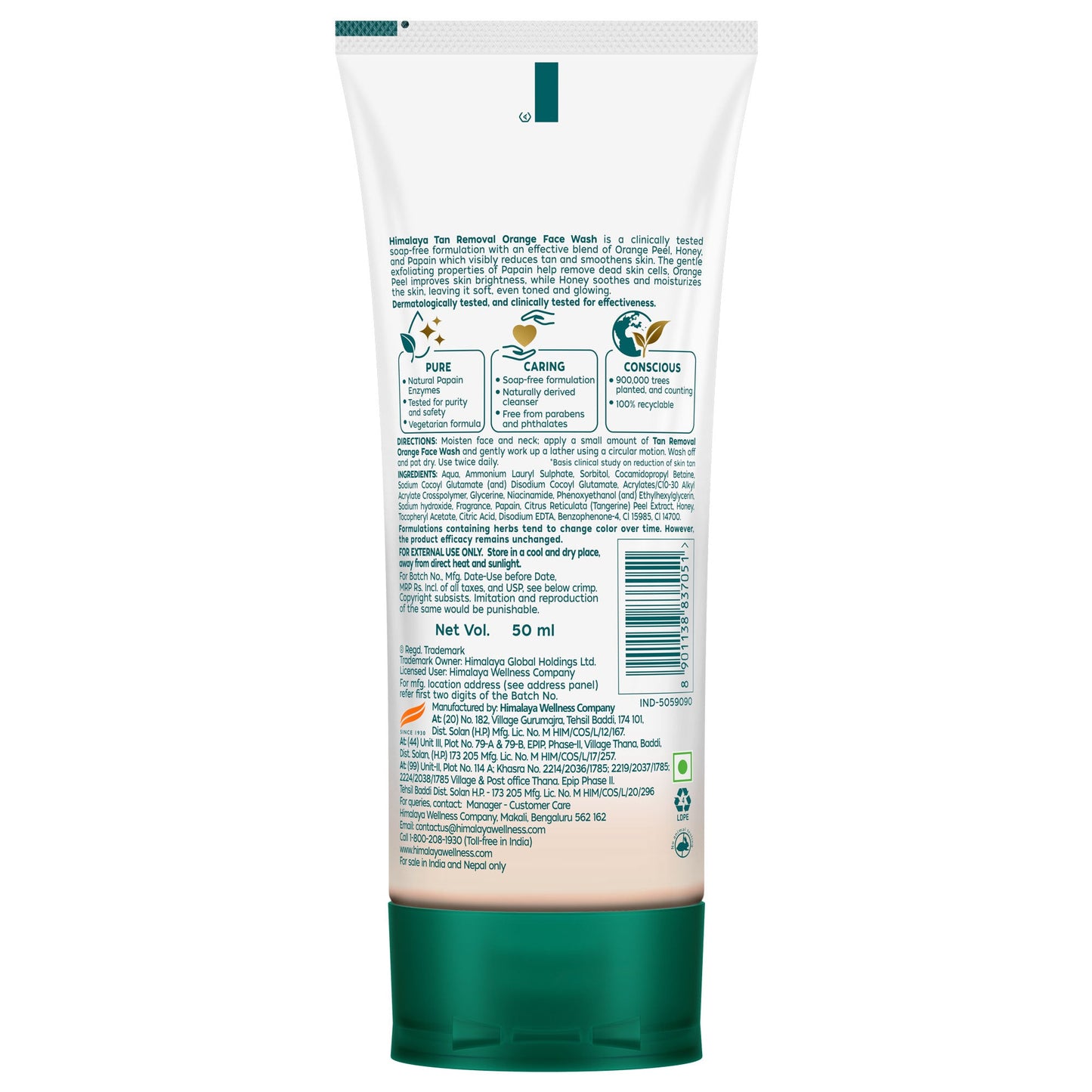 Tan Removal Orange Face Wash 100ml