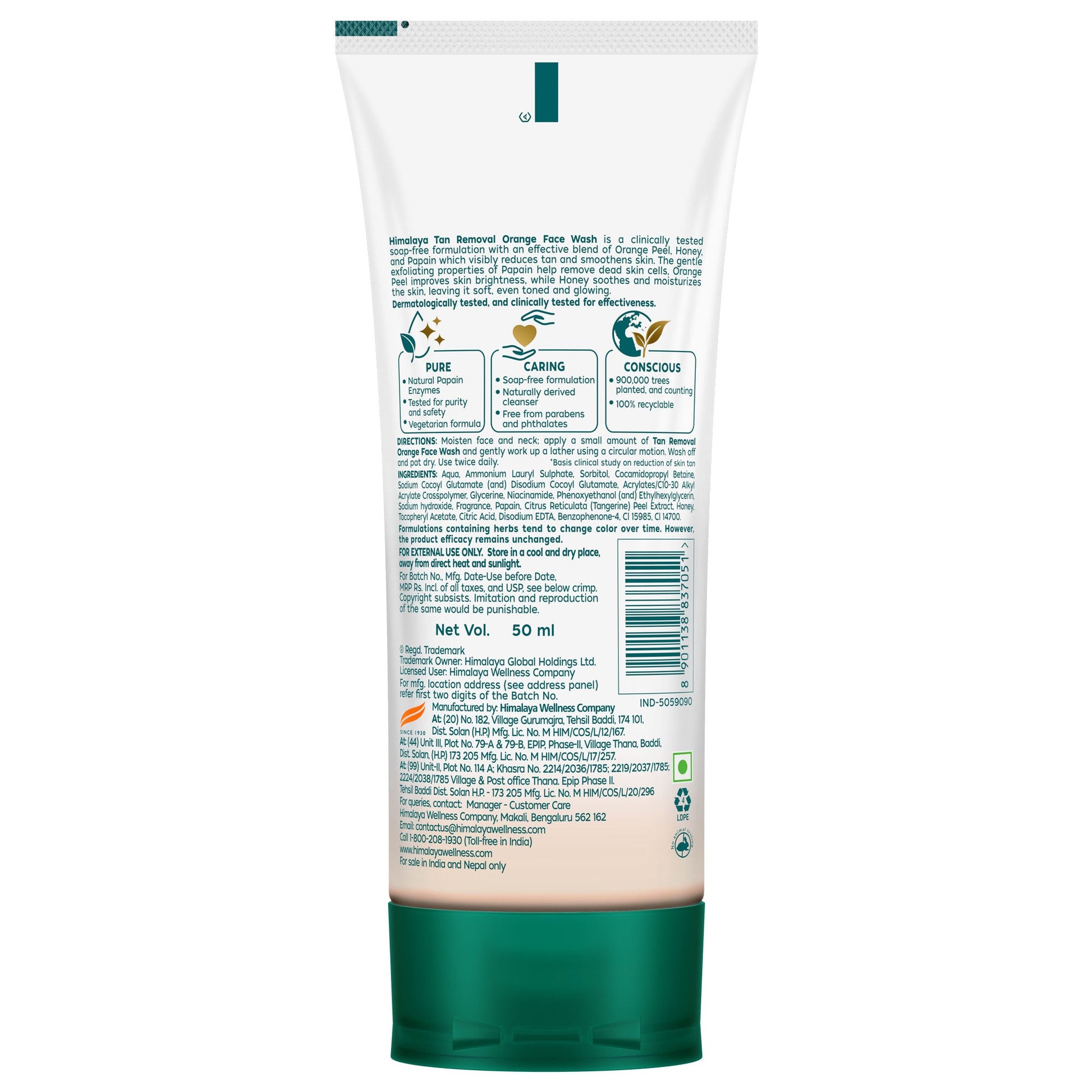 Tan Removal Orange Face Wash 100ml