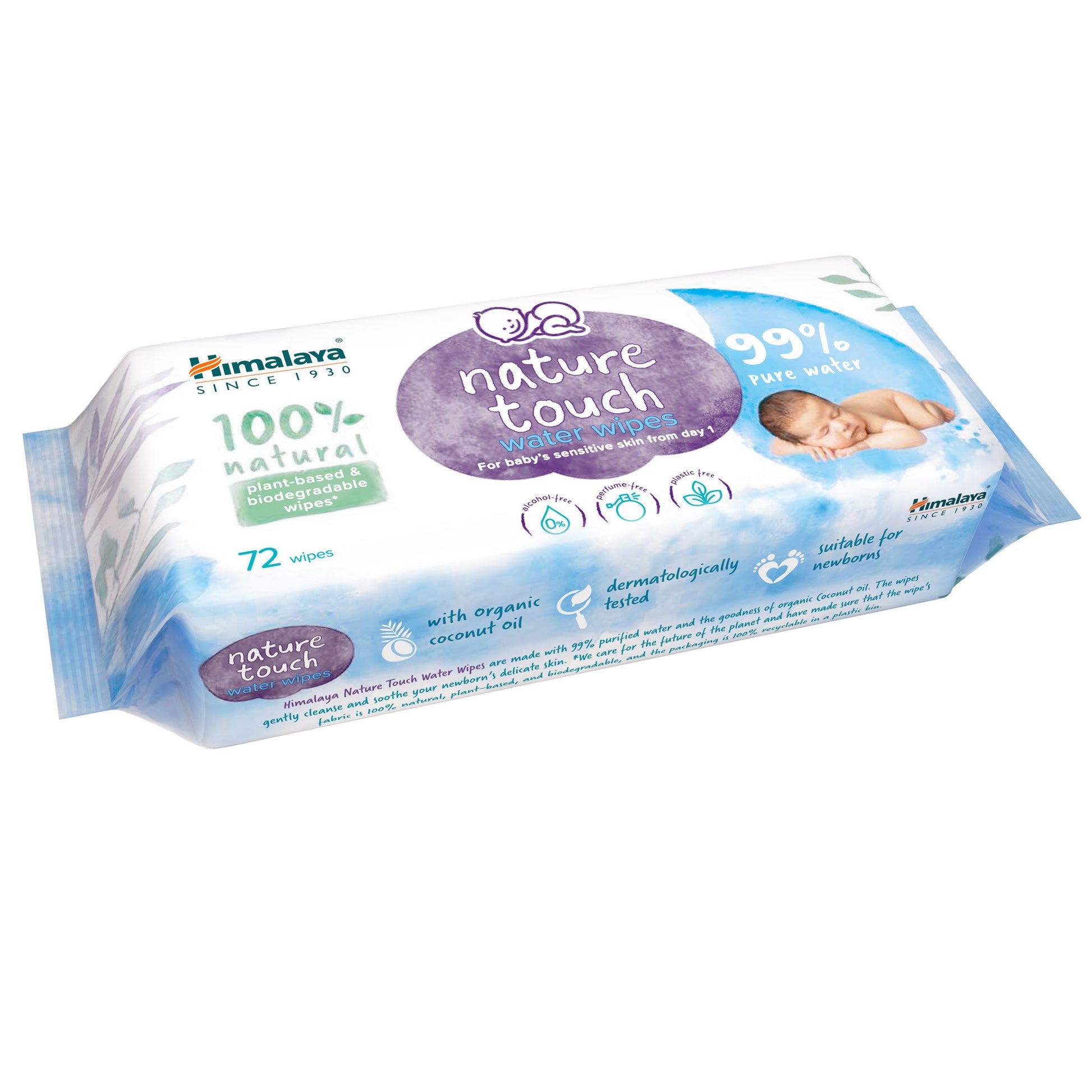 Nature Touch Water Wipes 72's