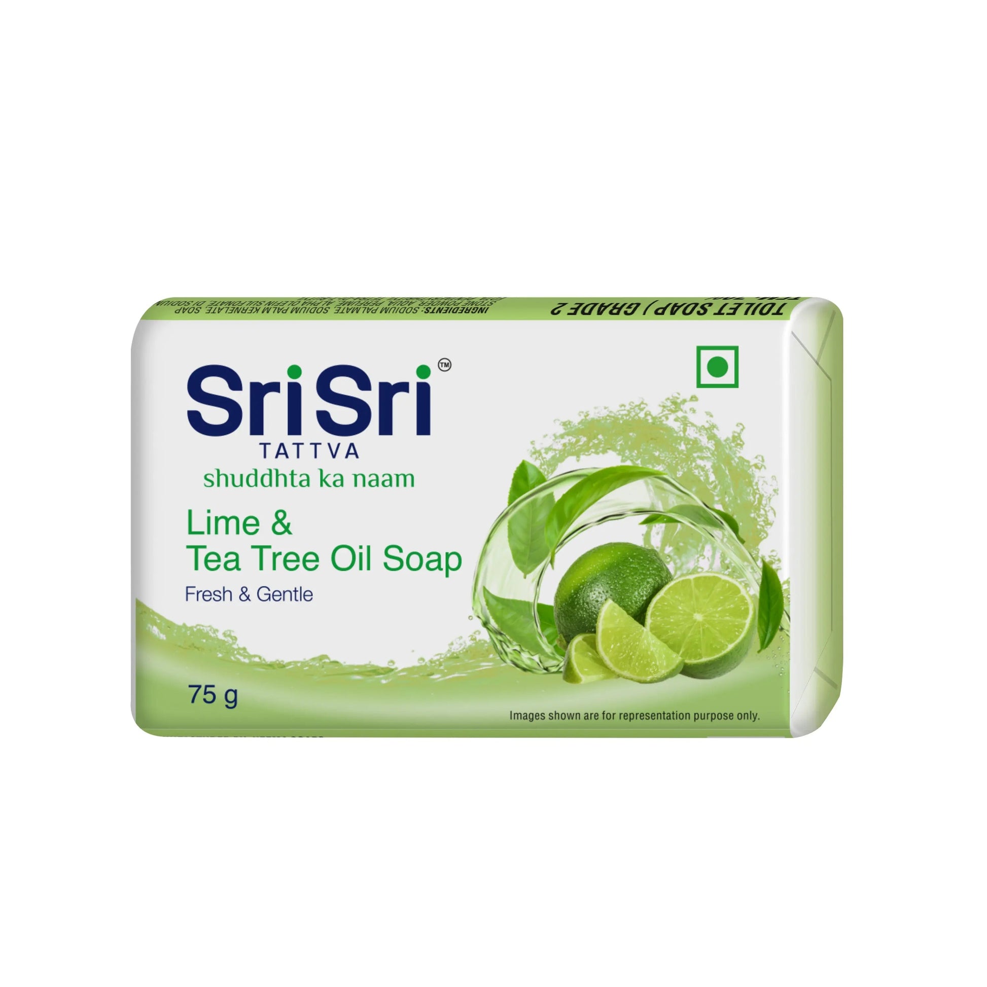 Lime & Tea Tree Oil Soap | Fresh & Gentle | Buy 3 Get 1 Free | 75 g Each 3G