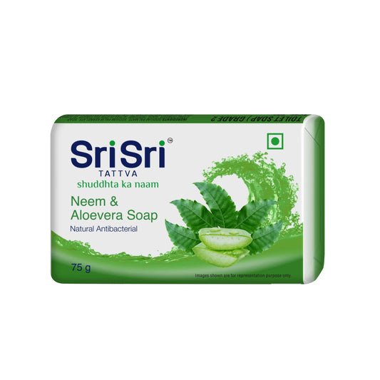 Neem & Aloevera Soap | Natural Antibacterial | Buy 3 Get 1 Free | 75 g Each 3G