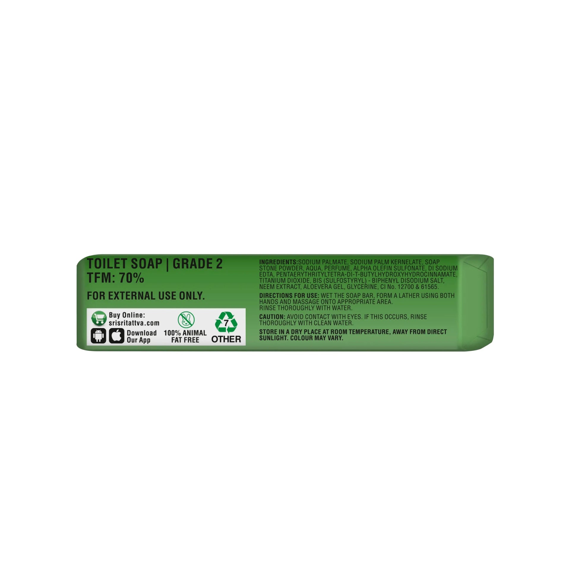 Neem & Aloevera Soap | Natural Antibacterial | Buy 3 Get 1 Free | 75 g Each 3G