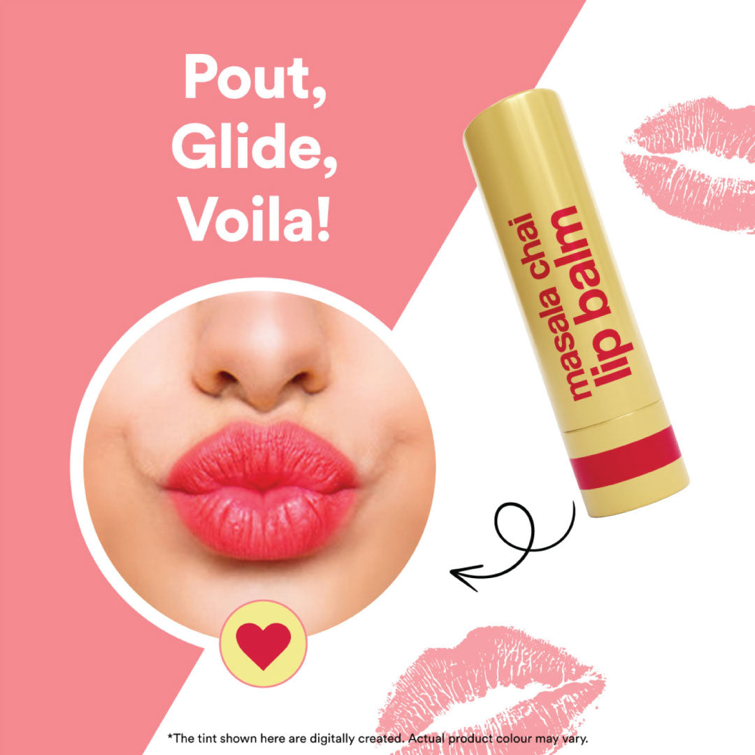 Masala Chai Lip Balm Moisture Seal & Nostalgic Flavor Shine 4gm