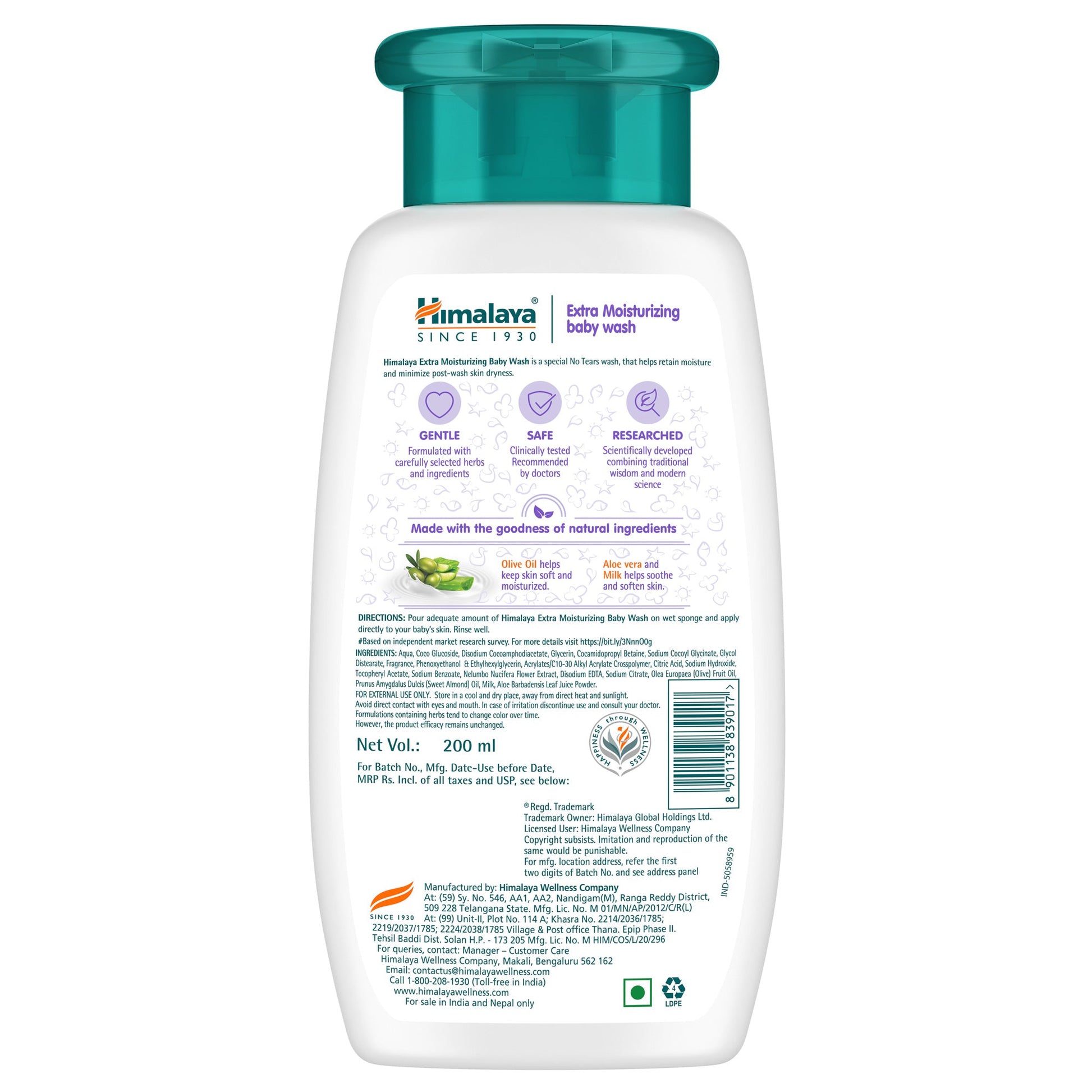 Himalaya Extra Moisturizing Baby Wash 400ml