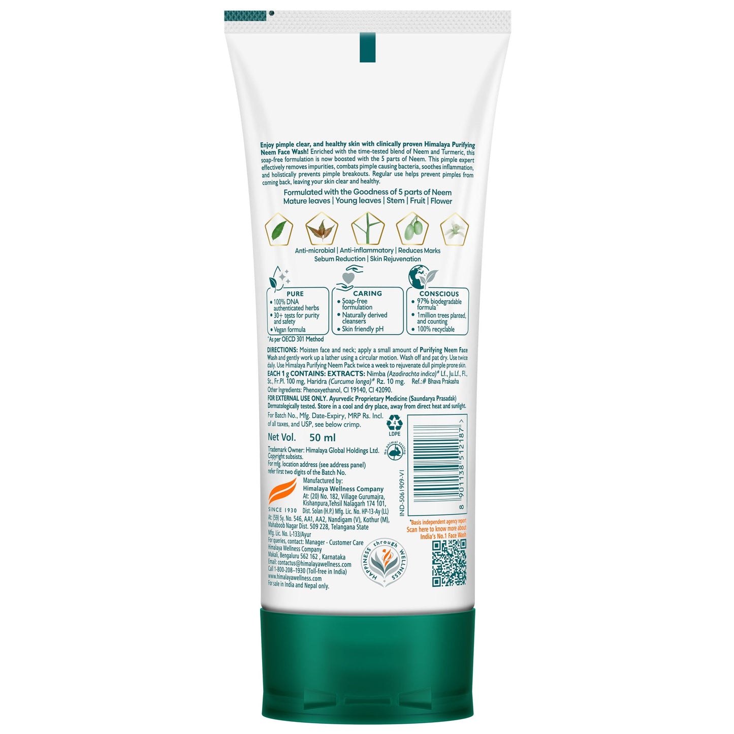 Himalaya Purifying Neem Face Wash 50ml