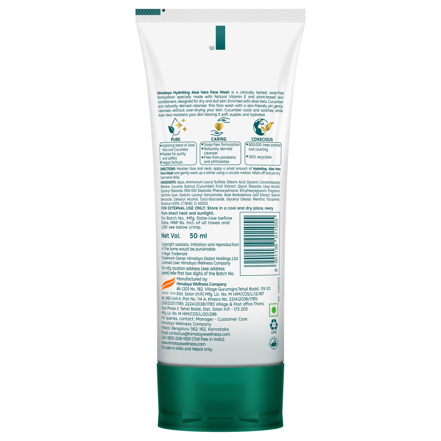 Himalaya Hydrating Aloe Vera Face Wash 100ml