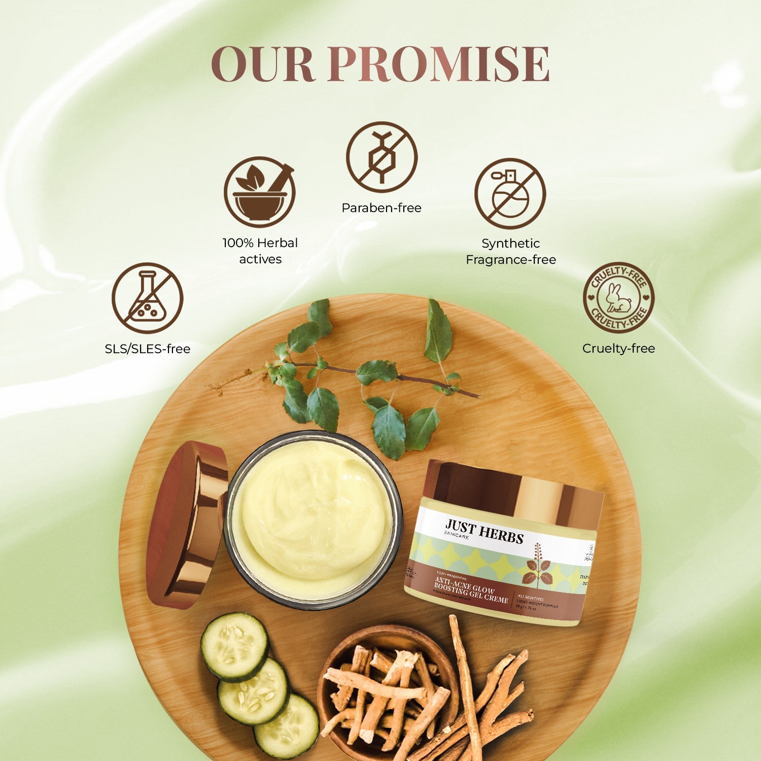 Anti-Acne Glow Boosting Gel Creme with Tulsi and Manjishtha / Fagel 60g