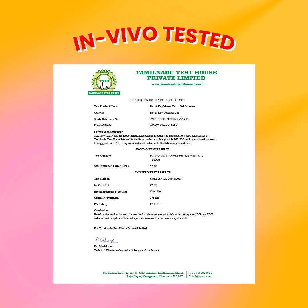 Mango Detan Sunscreen, In-Vivo Tested SPF 50+ PA++++ 80g