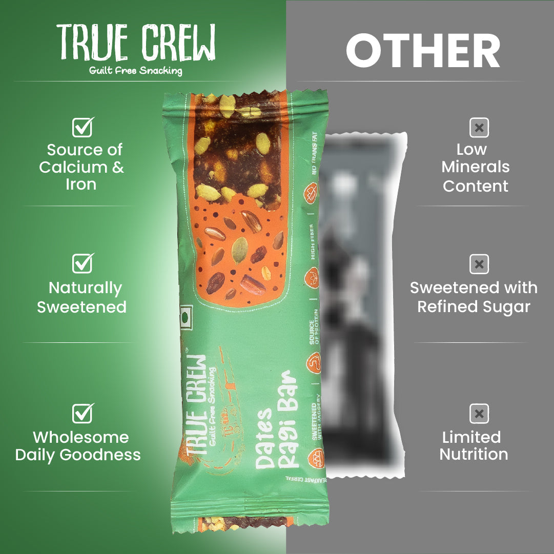 TRUE CREW - Dates Ragi Bar, 25 g 25g