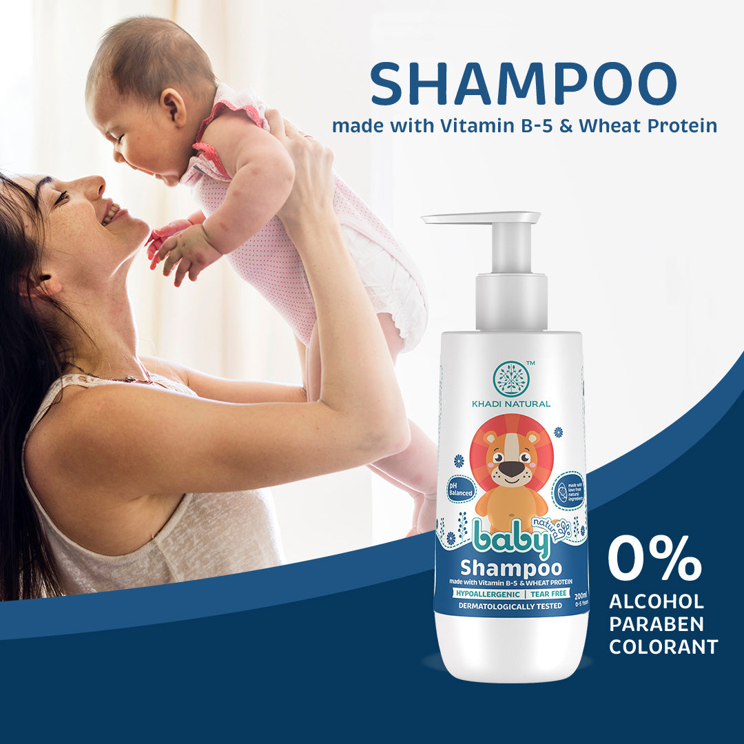 Baby Hair Cleanser Made With Vitamin B-5 and Wheat Protein, Mild Baby Shampoo 200ml