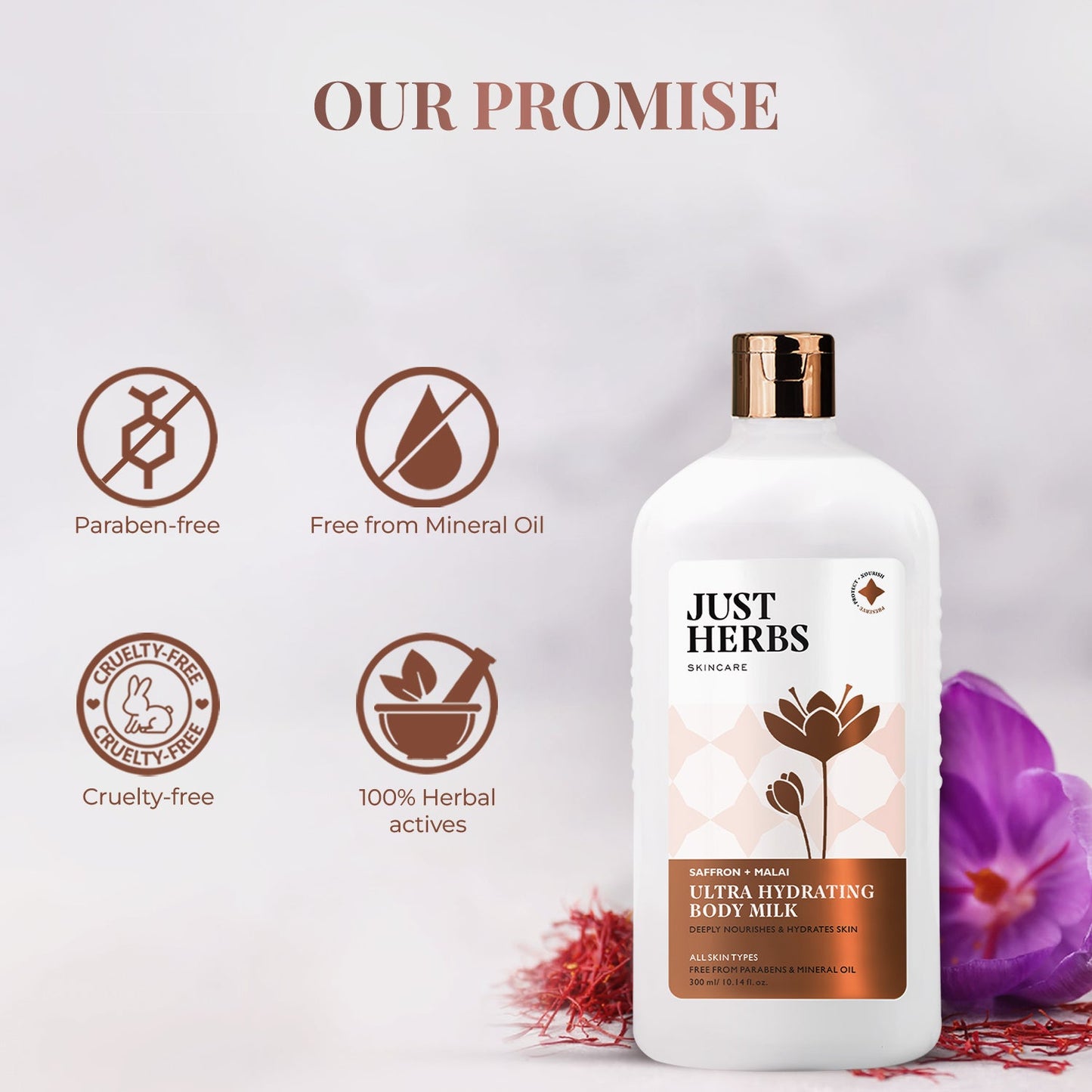 Ultra Hydrating Body Milk with Saffron and Malai 300ml