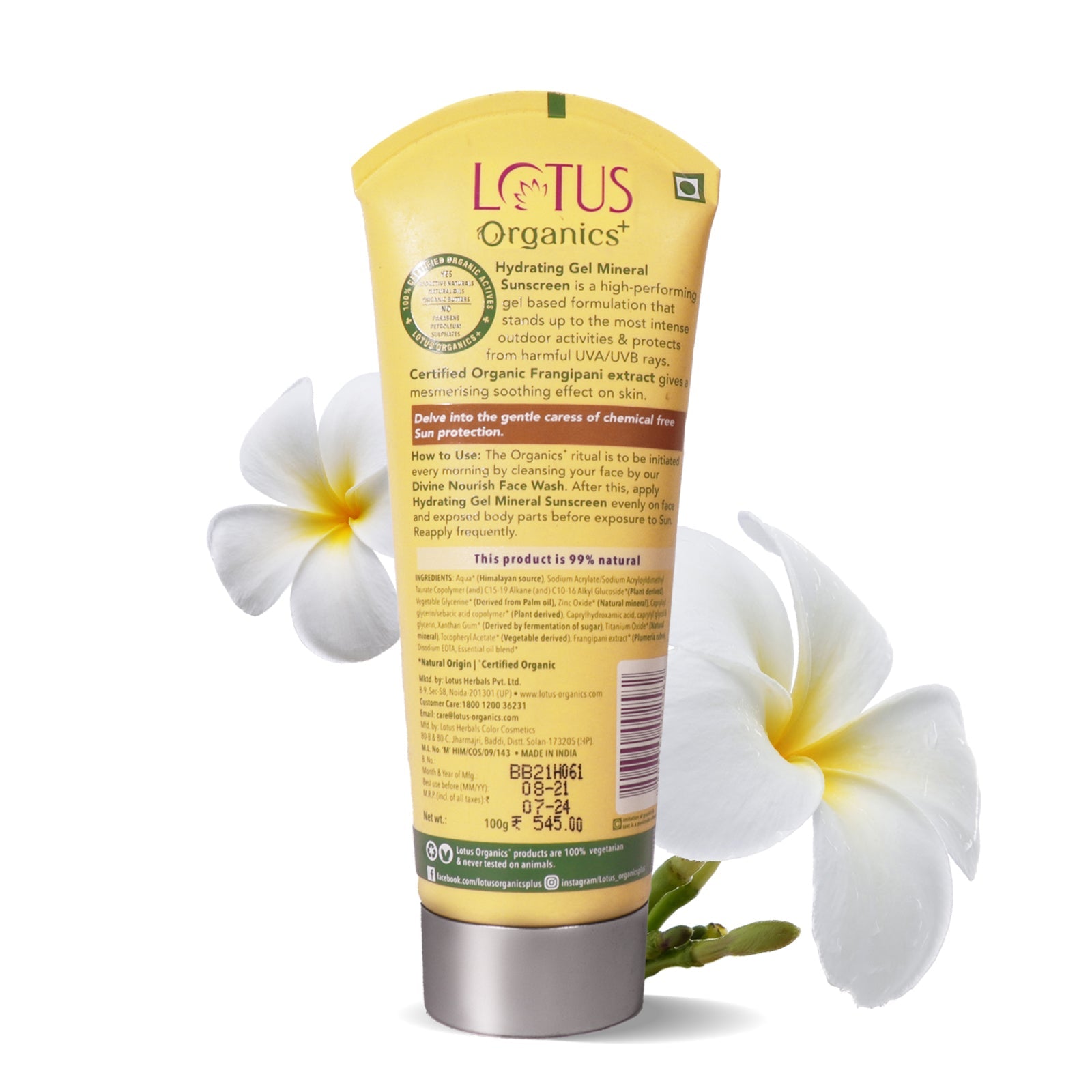 Organics+ Hydrating Gel Mineral Sunscreen SPF 30 PA+++ 