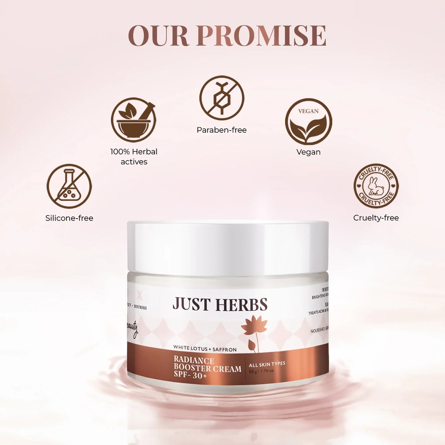 Radiance Booster Cream SPF 30+ with White Lotus and Saffron 50g