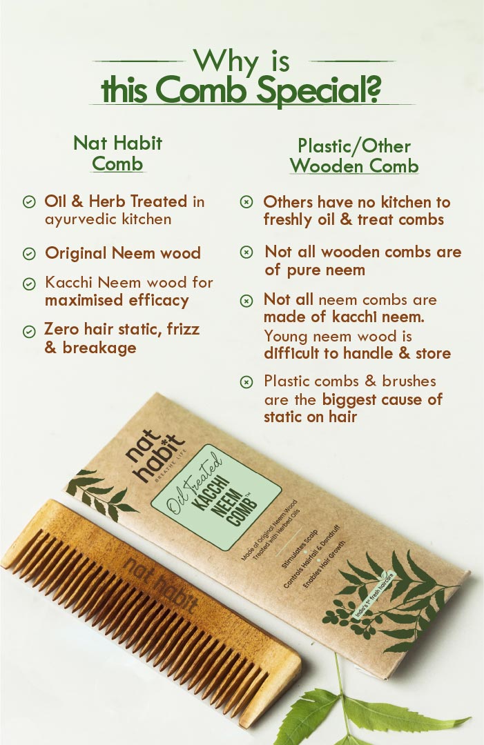 Kacchi Neem Pocket Comb 2個