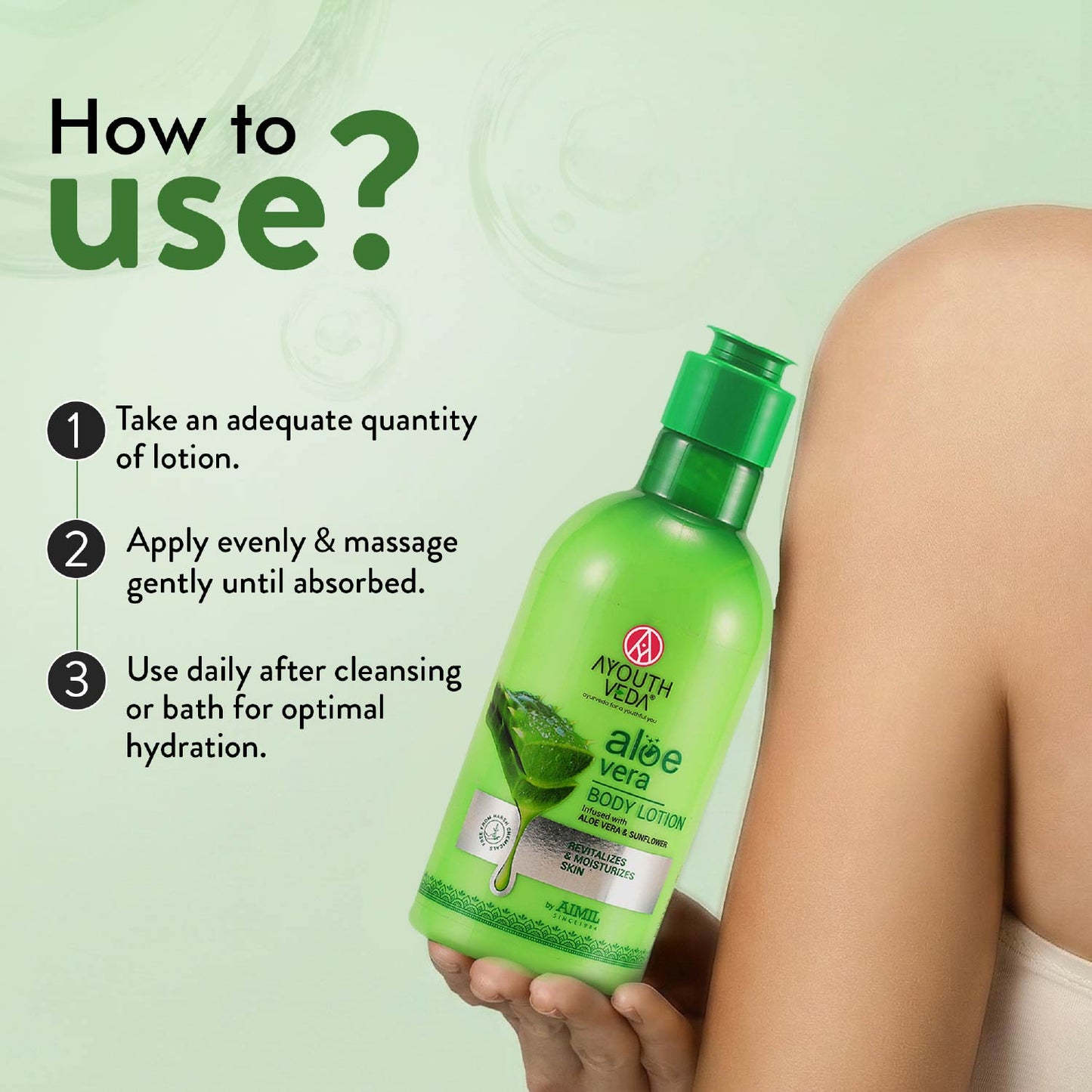 Aloe Vera Body Lotion | Hydrating & Revitalizing Moisturizer with Aloe Vera & Sunflower for All Skin Types | Non-Greasy, Nourishing Lotion for Soft, Smooth Skin – 250ml 250ml