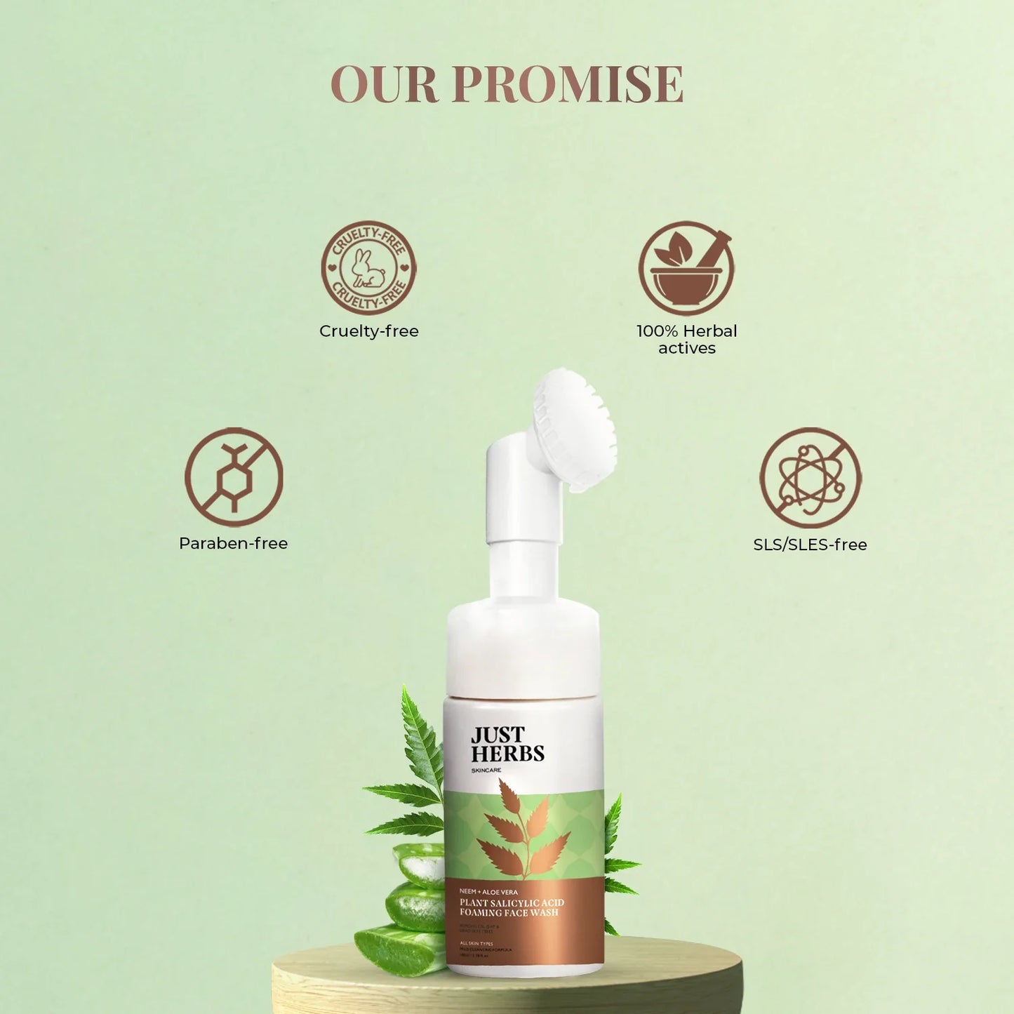 Plant Salicylic Acid Foaming Face Wash with Neem & Aloe Vera 100ml