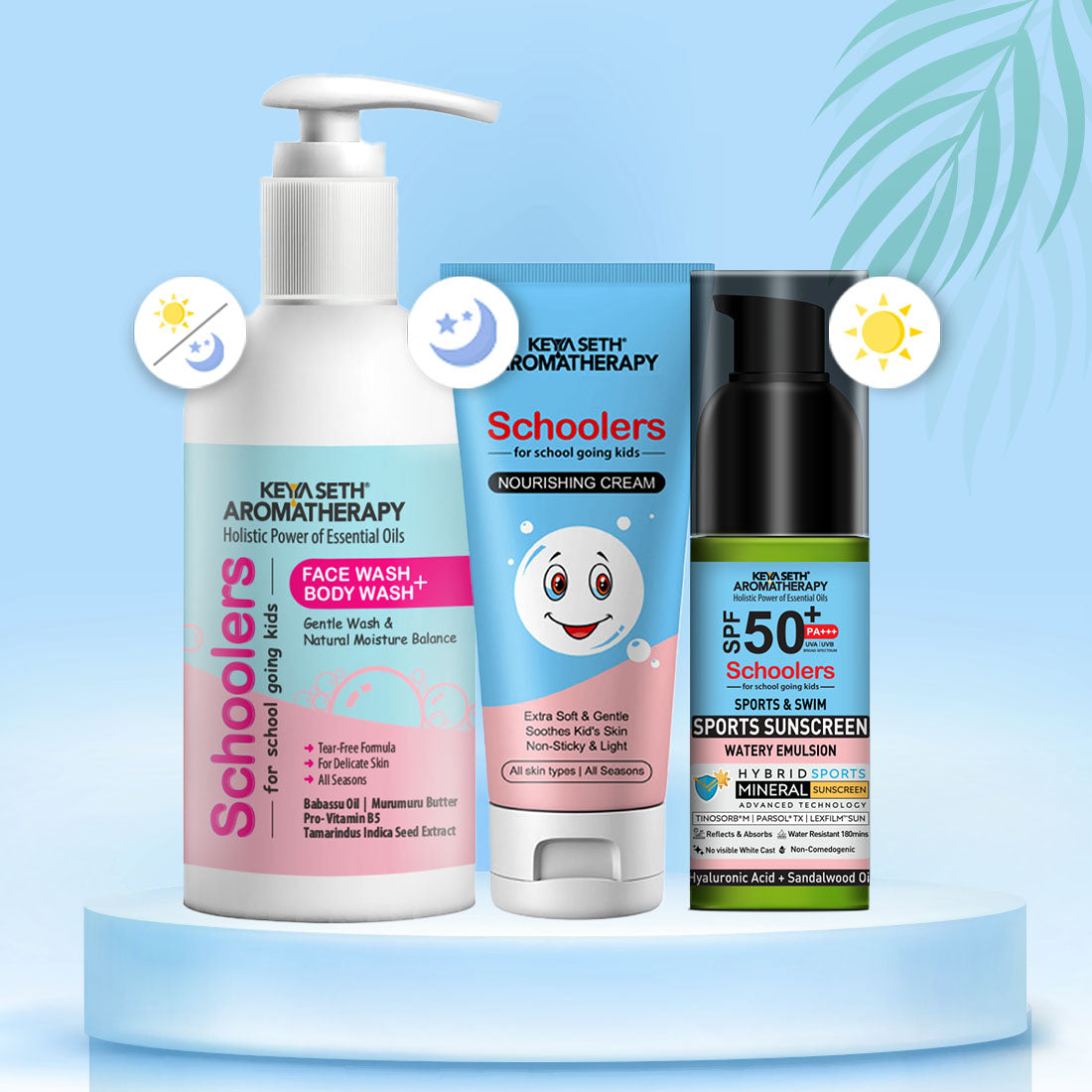 Schoolers SPF 50 PA+++, Kids Sports Mineral Watery Sunscreen Boys & Girls, No White Cast, Water Resistant 180 Mins, Tinosorb M + Parsol TX 50ml