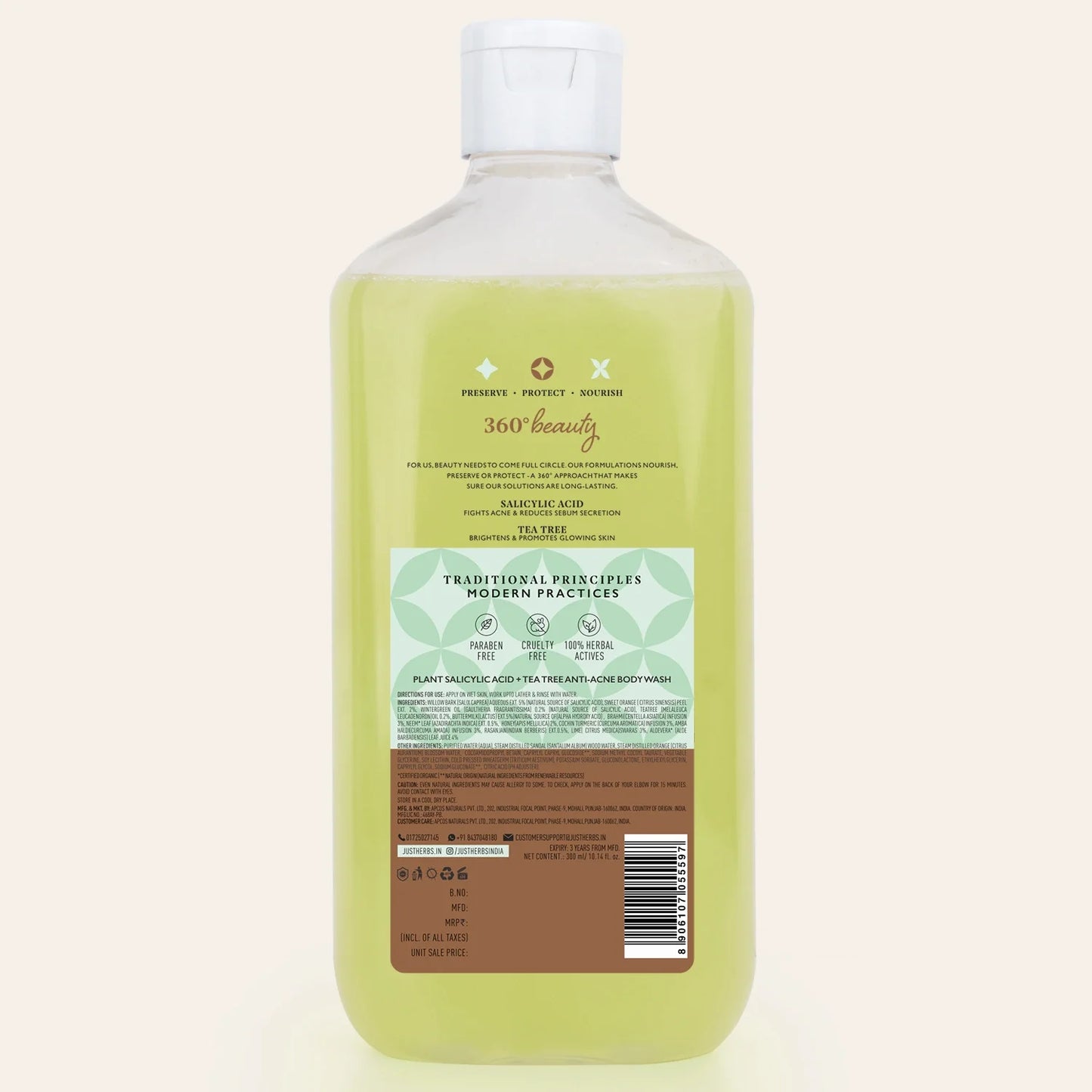 Tea Tree Anti-acne Body Wash with Plant Salicylic Acid 300ml