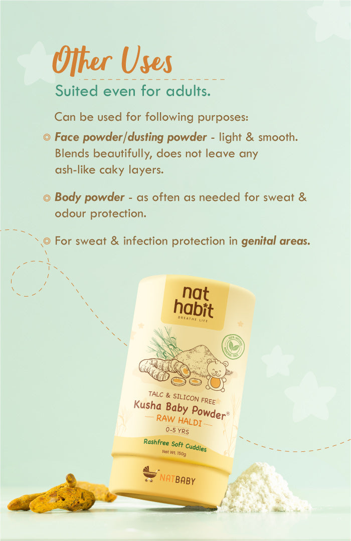Kusha Baby Powder - Raw Haldi 150g