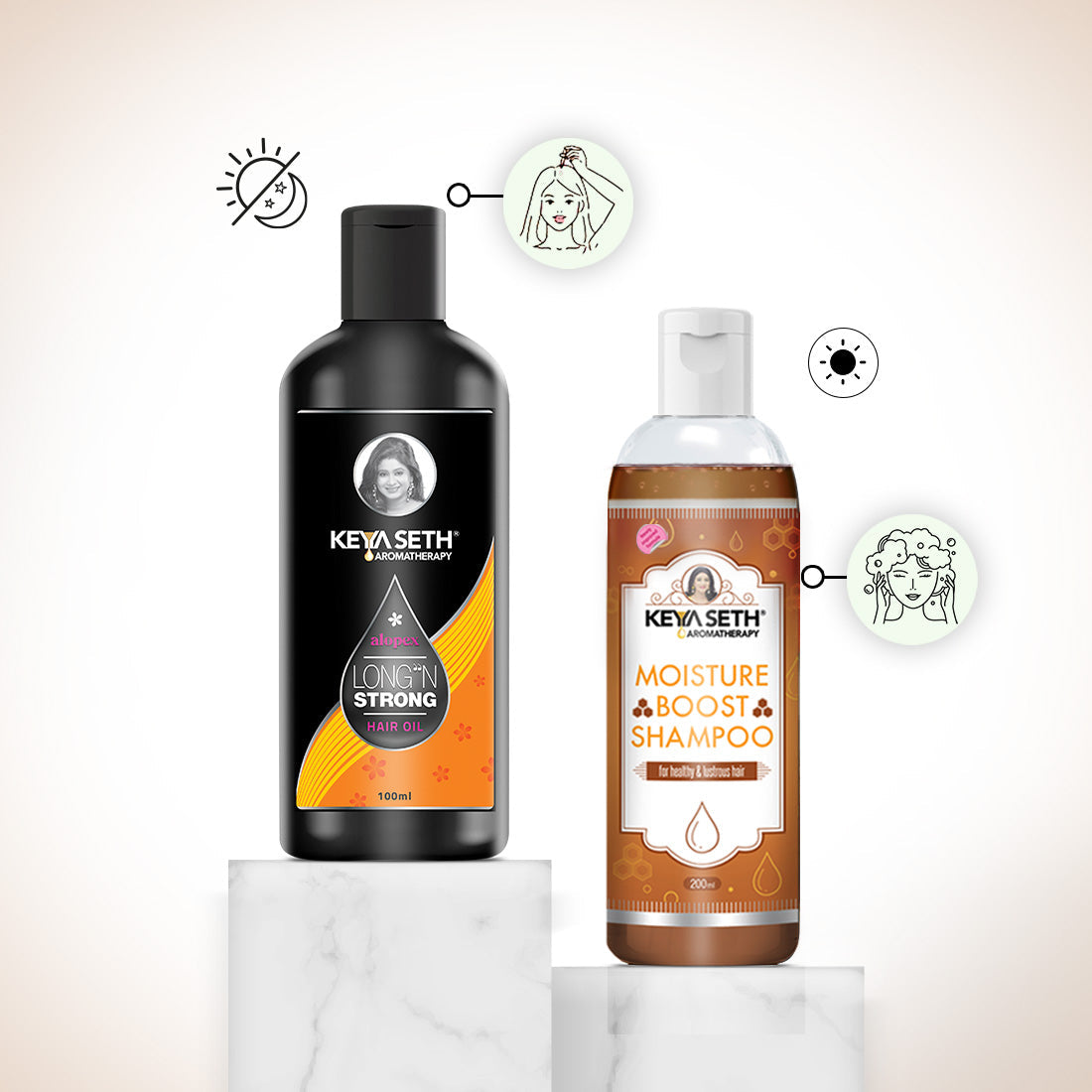 Hair Growth Oil Treatment Kit – Moisture Boost Shampoo & Alopex Long N Strong Hair Oil with Rosemary, Tea Tree, Honey & Provitamin B5 for Hydration, Strength & Hair Growth 300ml