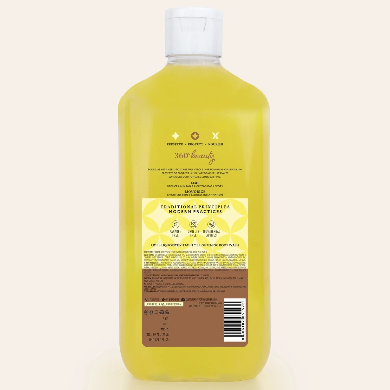 Vitamin C Brightening Body Wash with Lime and Liquorice 300ml