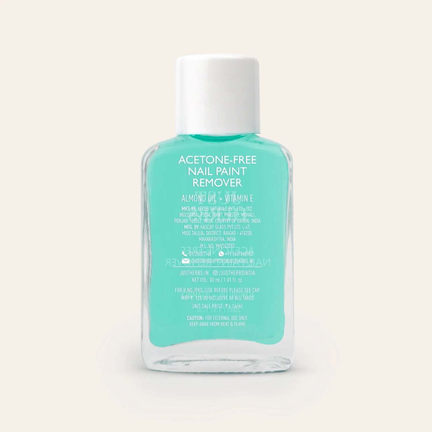 Nail Paint Remover with Almond Oil and Vitamin E 30ml