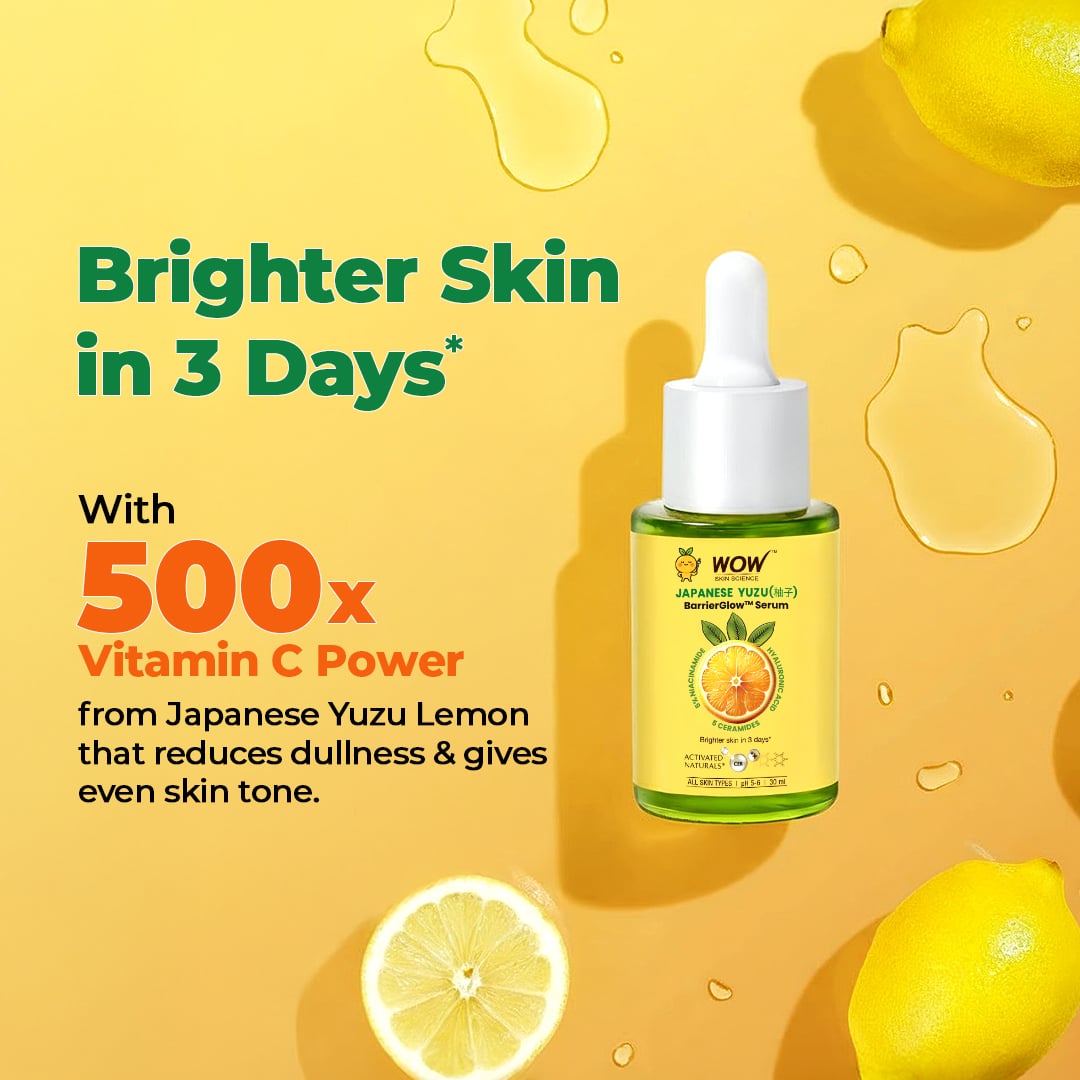 Japanese Yuzu & Vitamin C Brightening Face Serum Boosts Complexion 30ml