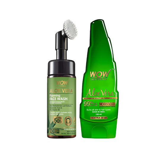 Aloe Vera Gel & Foaming Face Wash Kit Revitalizing Skin 300ml