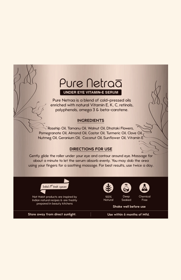 Pure NetraÄ Serum - Dhataki Soaked UnderEye Serum 9.2ml