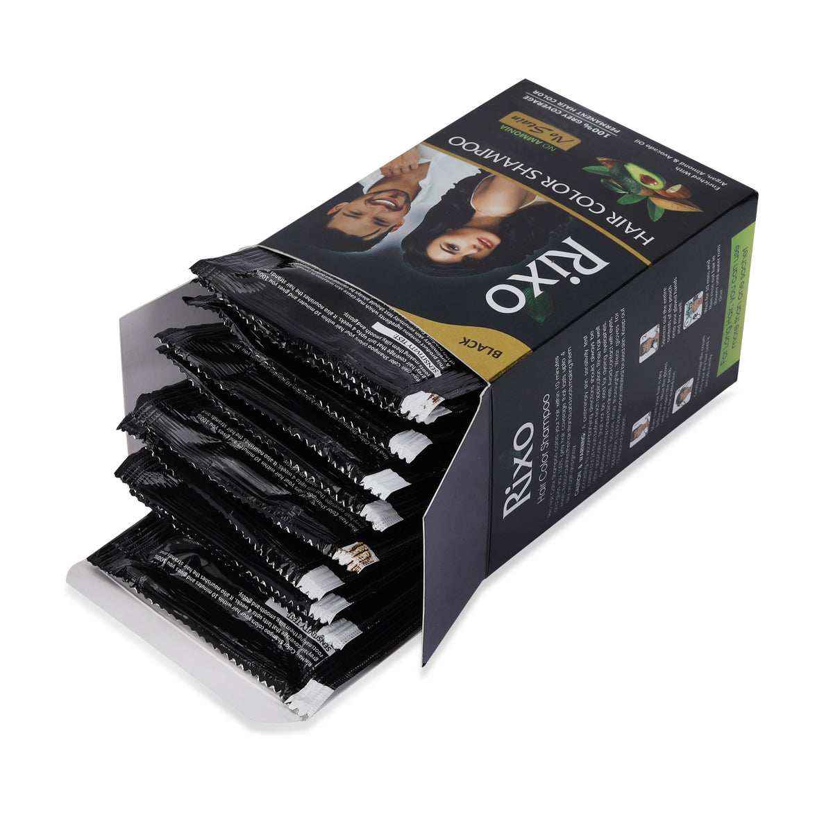 Rixo Black Hair Color Shampoo 25ml x 10 (250ml)