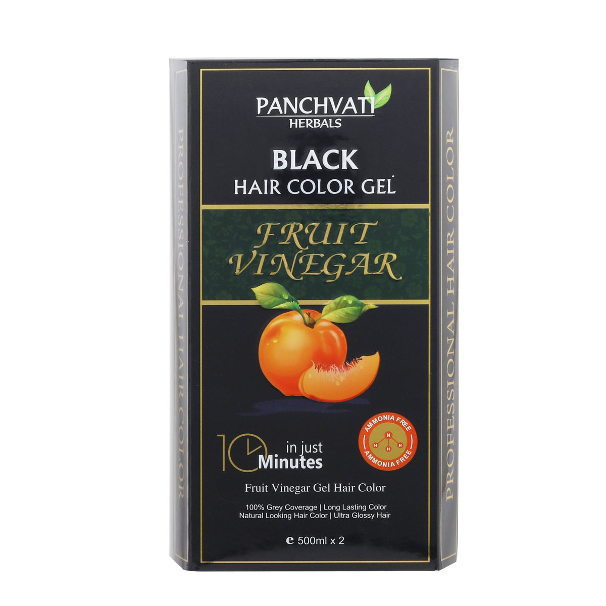 Fruit Vinegar Black Hair Color Gel 200ml x 2 Pack of 2