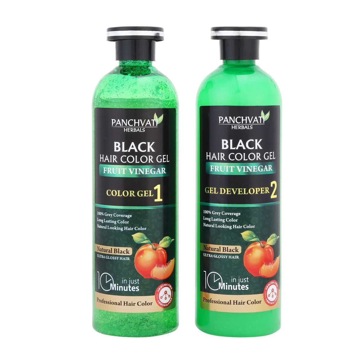 Fruit Vinegar Black Hair Color Gel 200ml x 2