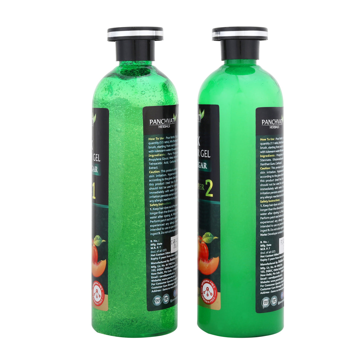 Brown Hair Color Gel Fruit Vinegar 1L x 2