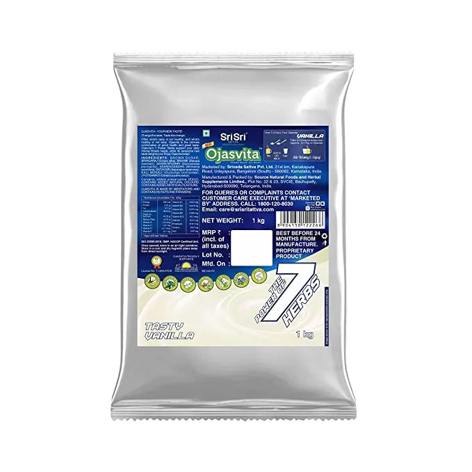 Vanilla Ojasvita - Sharp Mind & Fit Body, 1 kg (Refill Pack) 1kg
