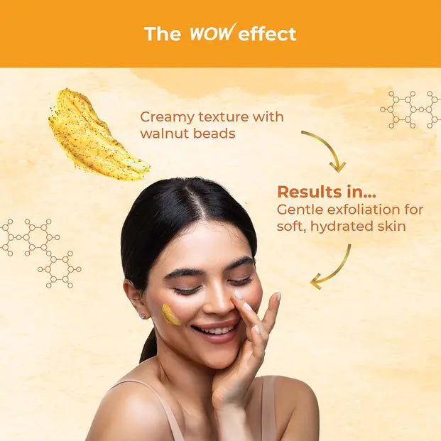 Vitamin C + Hyaluronic Acid Exfoliating Face Scrub Brightening & 150ml
