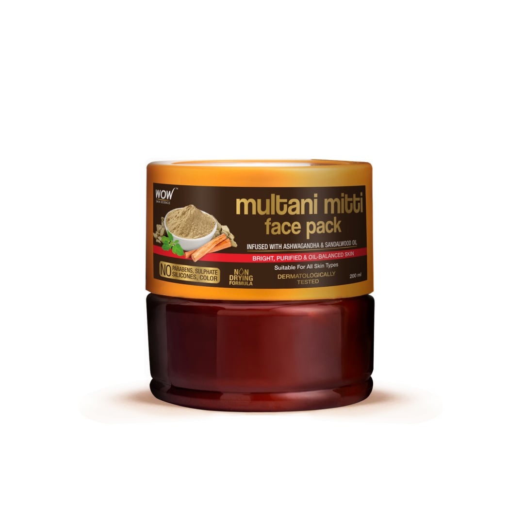 Multani Mitti Face Pack All Skin Types Controls Excess Oil Cleanses Brightens Purifies Skin Face Pac 200ml