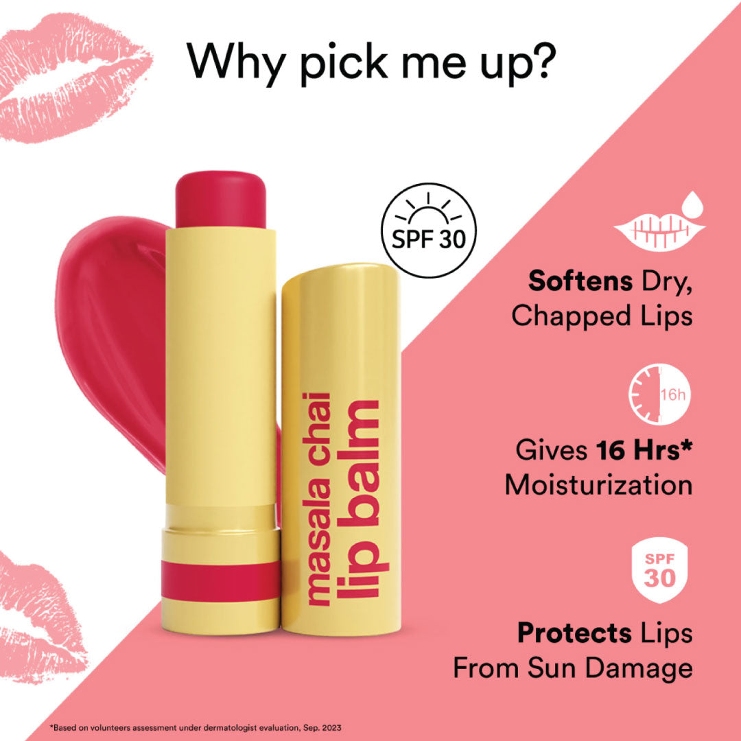 Masala Chai Lip Balm Moisture Seal & Nostalgic Flavor Shine 4gm