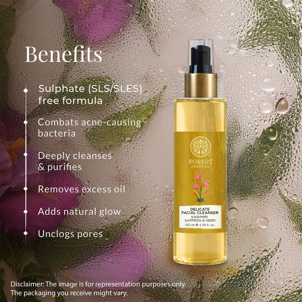 Travel Size Delicate Facial Cleanser Kashmiri Saffron & Neem 15 g