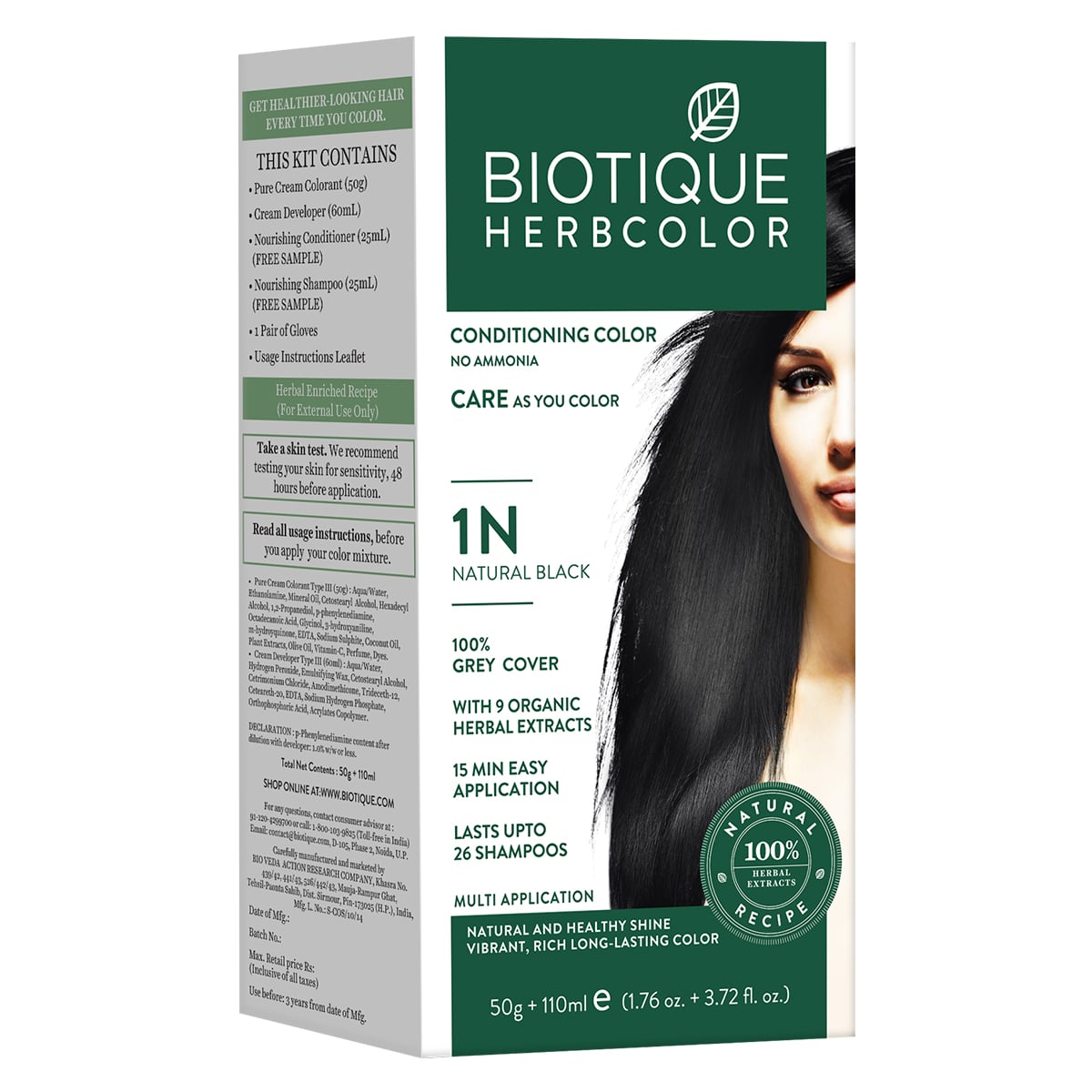Biotique Herbcolor 3N Darkest Brown