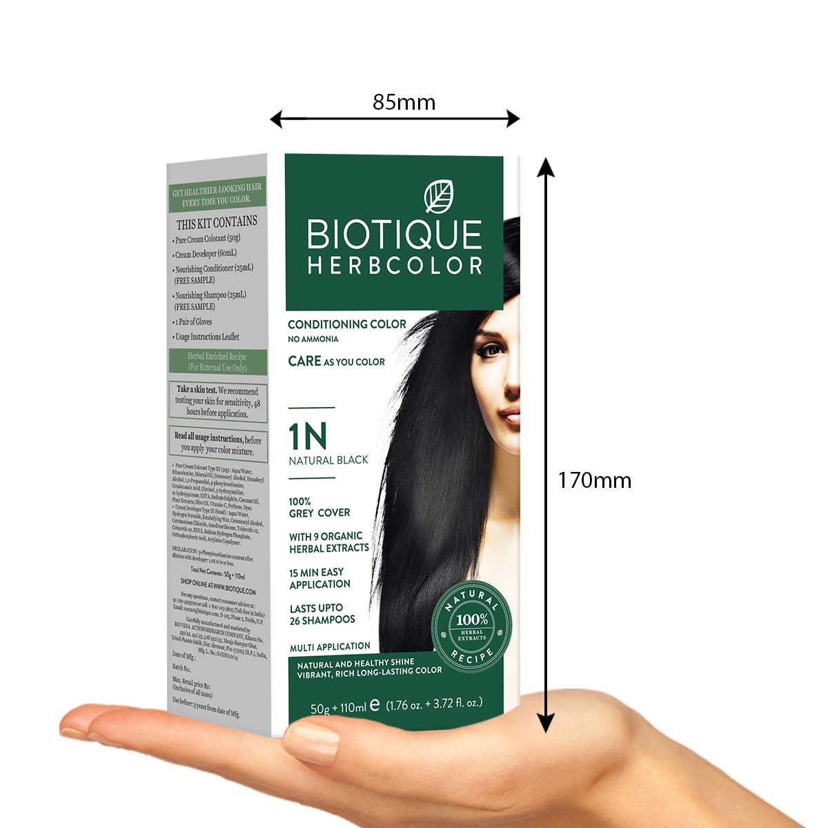 Biotique Herbcolor 3N Darkest Brown