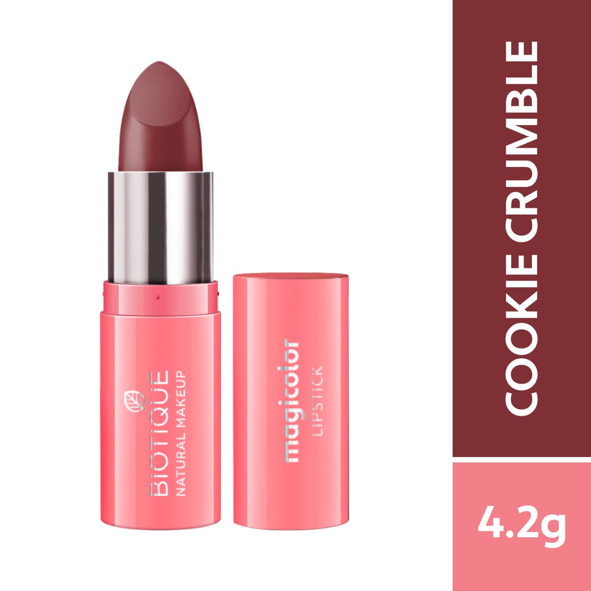 Biotique Natural Makeup Magicolor Lipstick, Cookie Crumble