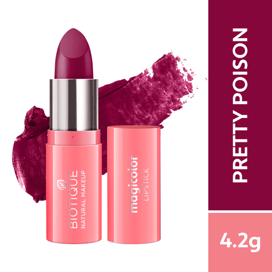 【Biotique】 Biotique Natural Makeup Magicolor Lipstick, Cookie Crumble Pretty Venom (Pretty Poison)