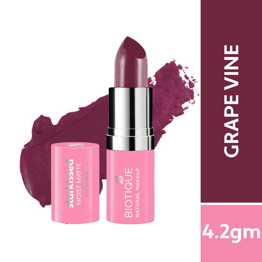 【Biotique】 Biotique Natural Makeup Starkissed Moist Matte Lipstick, Date Night Grape Vine
