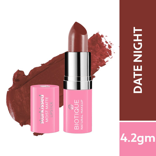 Biotique Natural Makeup Starkissed Moist Matte Lipstick, Date Night