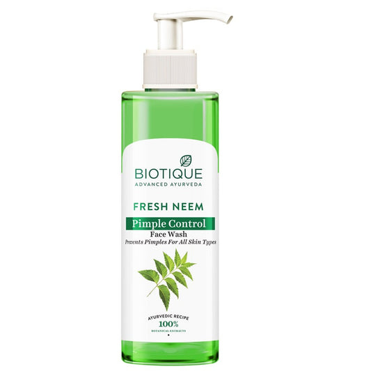 【Biotique】 Fresh Neem Pimple Control Face Wash｜フレッシュニーム スキンケア 洗顔料｜200ML