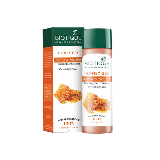 【Biotique】 Honey Gel Soothe & Nourish Foaming Face Wash｜ハニー ジェル Soothe Nourish フォーミング 洗顔料｜120ML