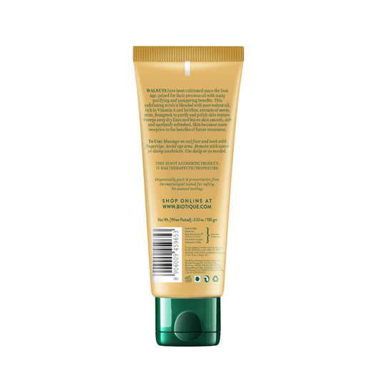 【Biotique】 WALNUT Exfoliating & Polishing Face Scrub｜ウォルナット エクスフォリエイティング Polishing フェイススクラブ｜100G